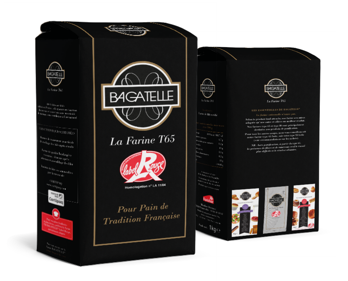 T65 Tradition wheat flour – Bagatelle – Label Rouge – French Flour –1kg box